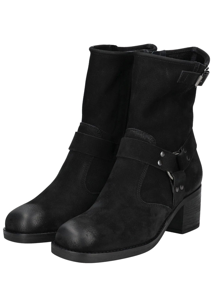 Paul Green Stiefelette Nubukleder Schwarz