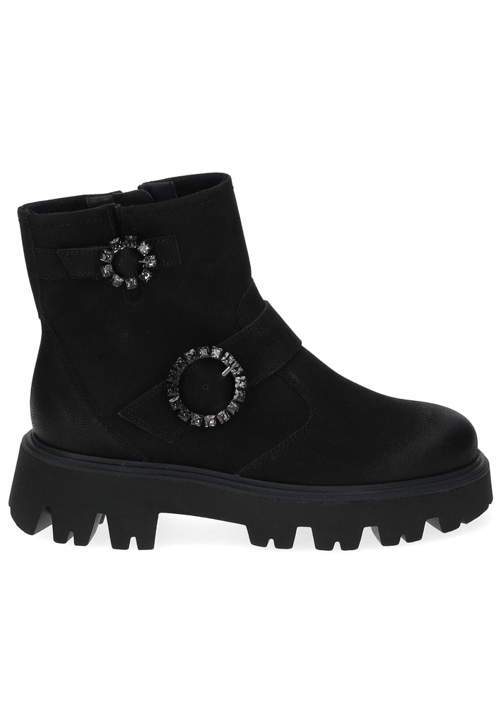 Paul Green Stiefelette Nubukleder Schwarz