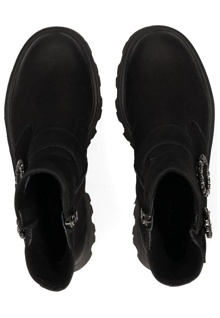 Paul Green Stiefelette Nubukleder Schwarz