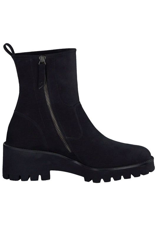 Paul Green Stiefelette Nubukleder Schwarz