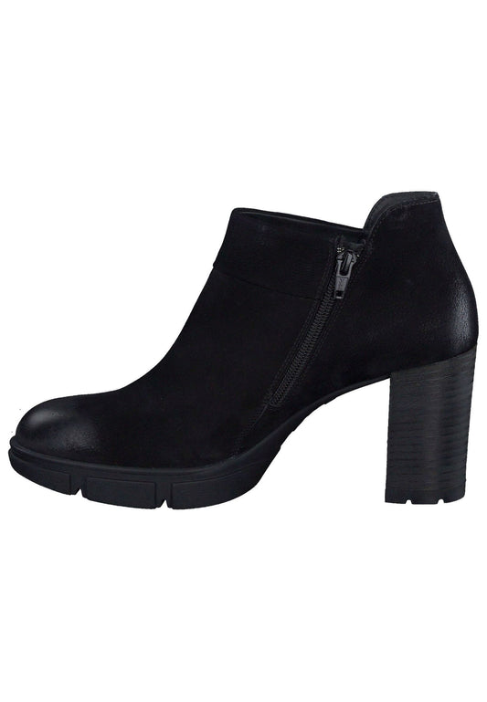 Paul Green Stiefelette Nubukleder Schwarz