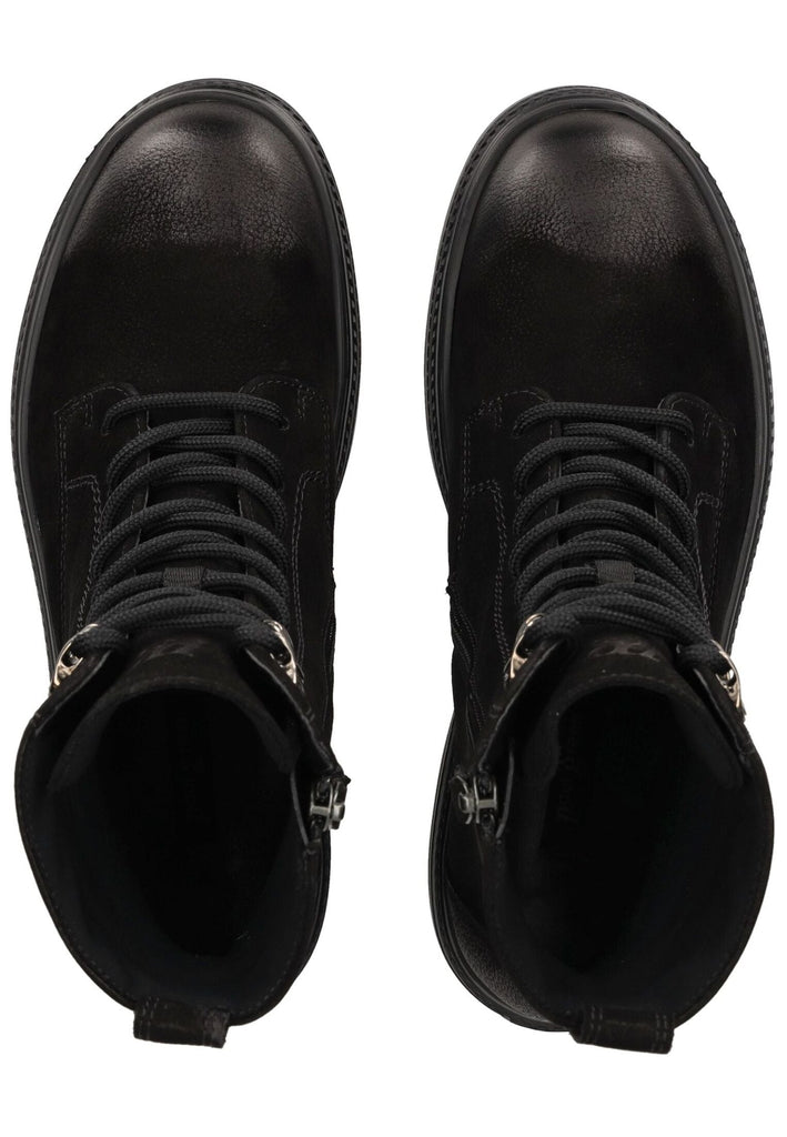 Paul Green Stiefelette Nubukleder Schwarz Warmfutter