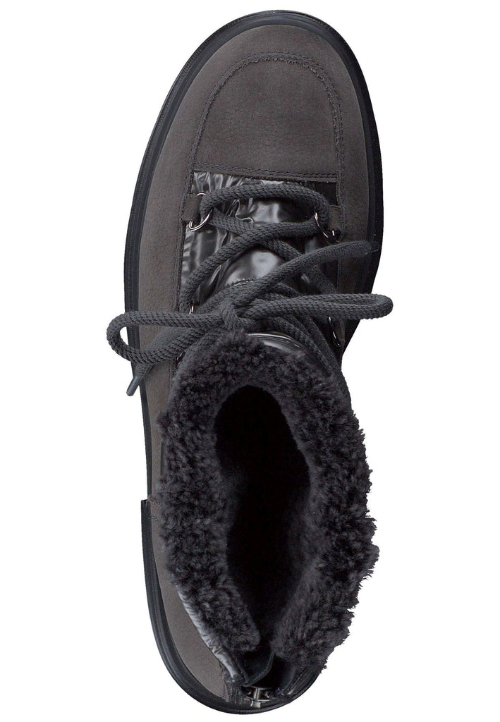 Paul Green Stiefelette Nubukleder/Textil Grau Warmfutter