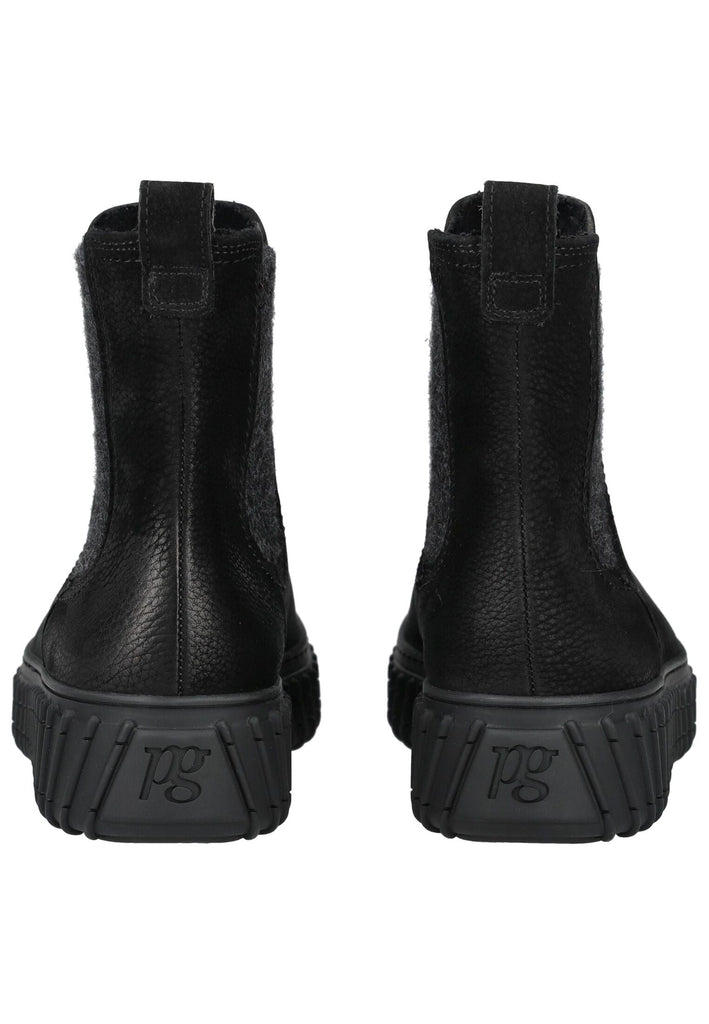 Paul Green Stiefelette Nubukleder/Textil Schwarz
