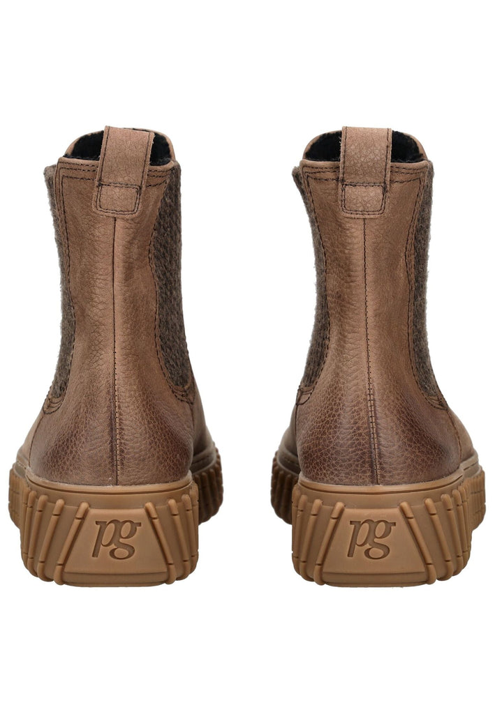 Paul Green Stiefelette Nubukleder/Textil Tabak