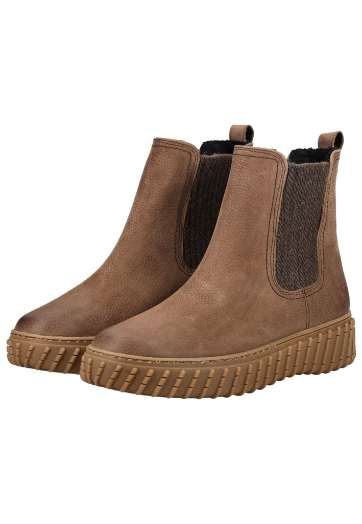 Paul Green Stiefelette Nubukleder/Textil Tabak