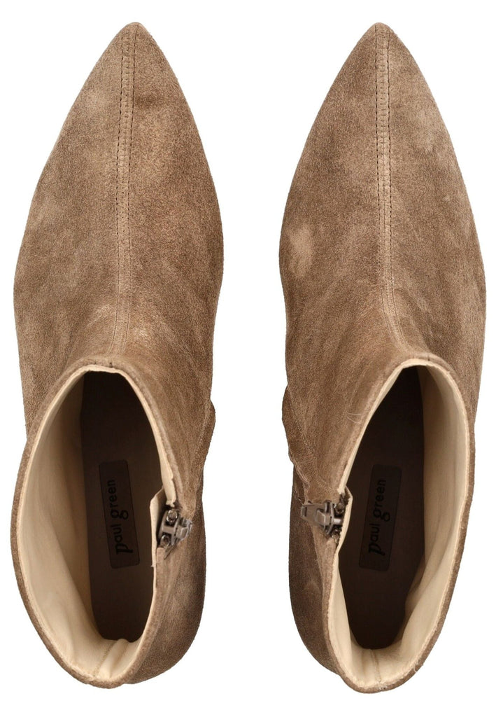 Paul Green Stiefelette Veloursleder Beige