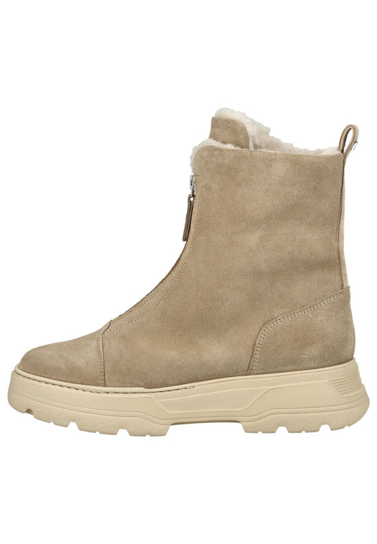 Paul Green Stiefelette Veloursleder Beige