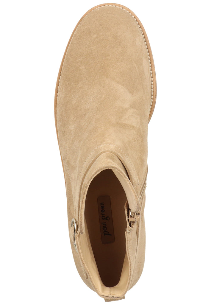 Paul Green Stiefelette Veloursleder Beige