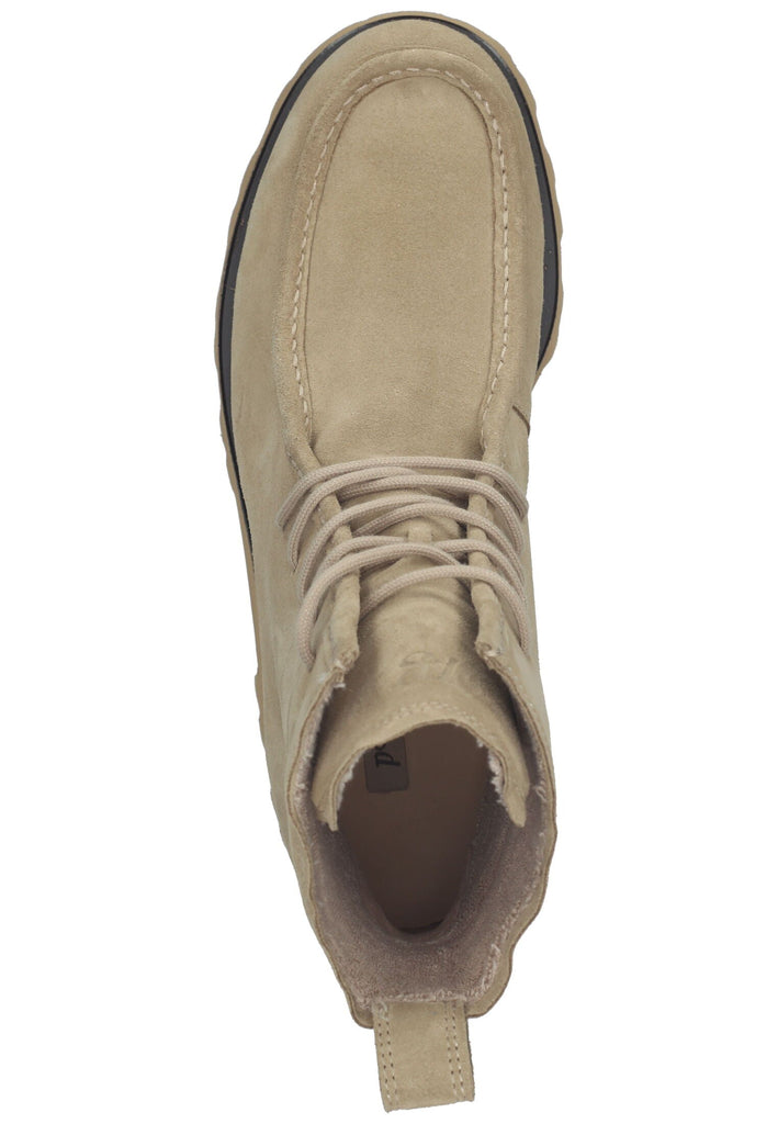 Paul Green Stiefelette Veloursleder Beige