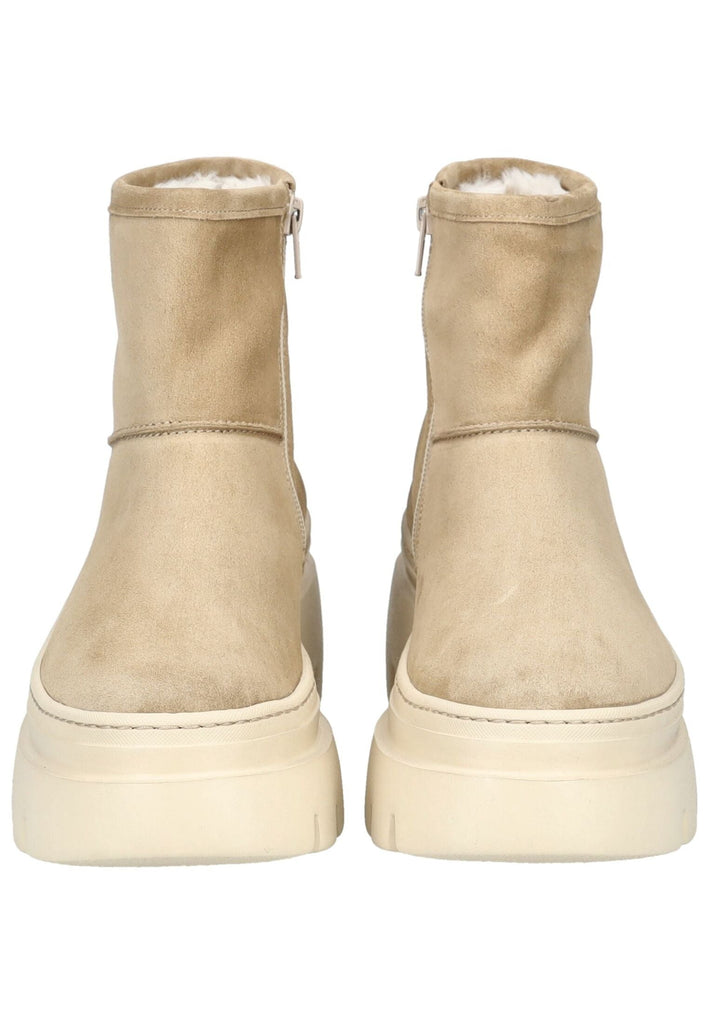 Paul Green Stiefelette Veloursleder Beige Warmfutter