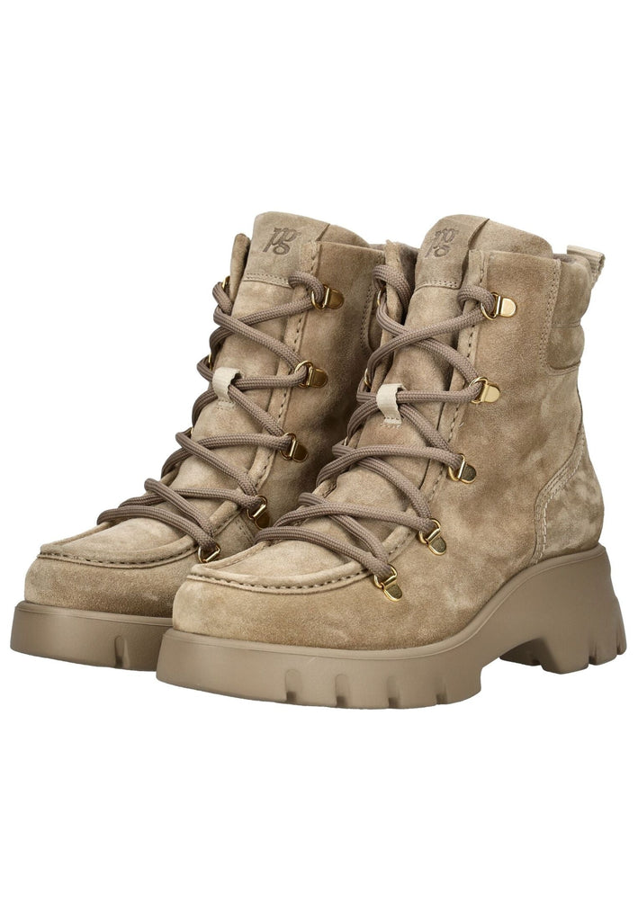 Paul Green Stiefelette Veloursleder Beige Warmfutter
