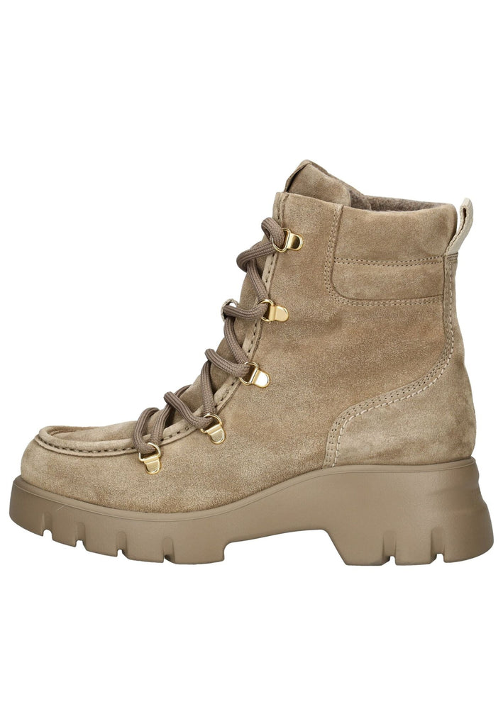 Paul Green Stiefelette Veloursleder Beige Warmfutter