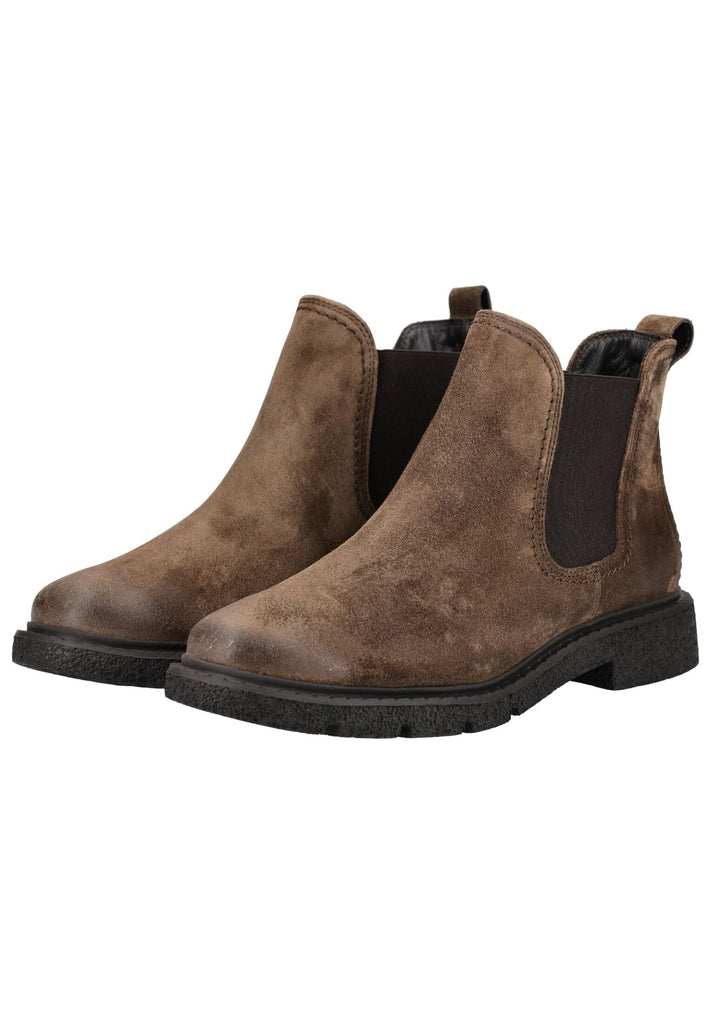 Paul Green Stiefelette Veloursleder Braun