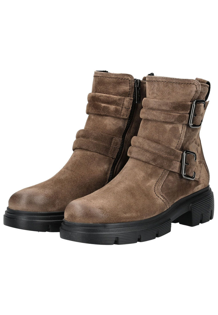 Paul Green Stiefelette Veloursleder Erde