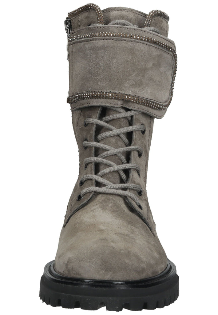 Paul Green Stiefelette Veloursleder Grau