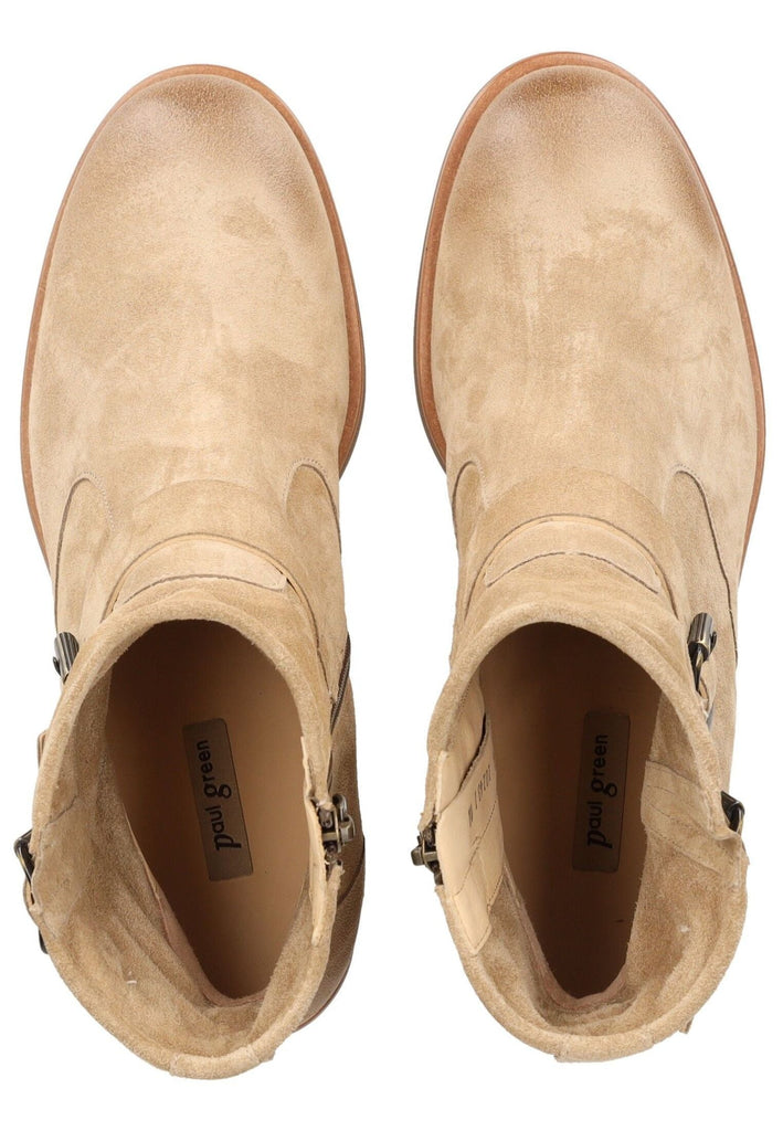 Paul Green Stiefelette Veloursleder Grau/Braun