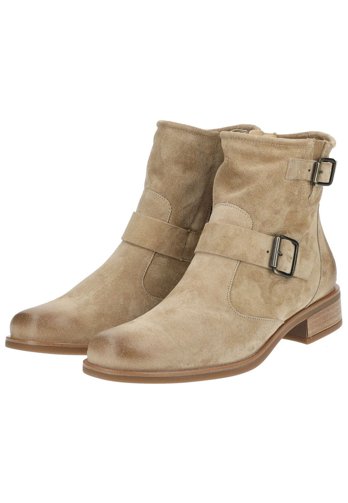 Paul Green Stiefelette Veloursleder Grau/Braun