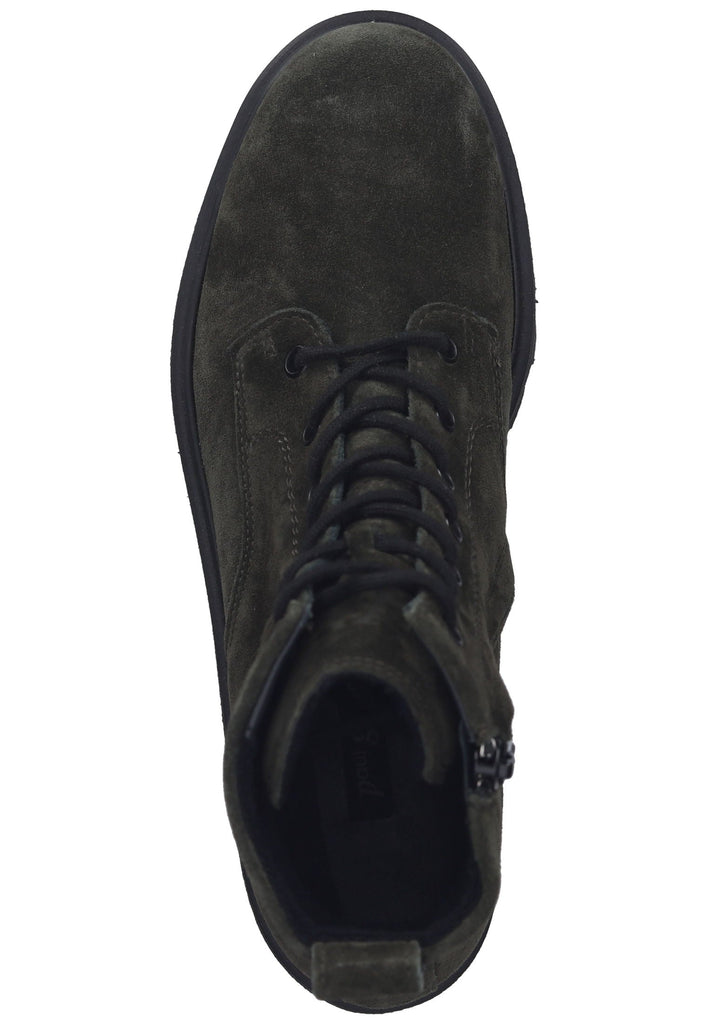 Paul Green Stiefelette Veloursleder Grün