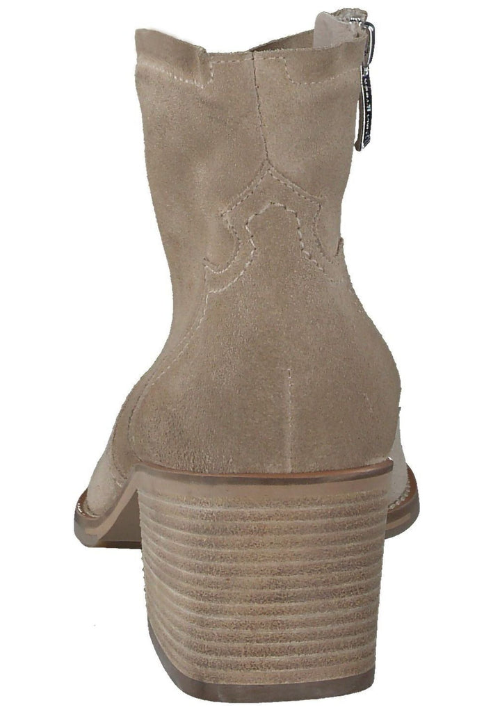 Paul Green Stiefelette Veloursleder Hellbraun