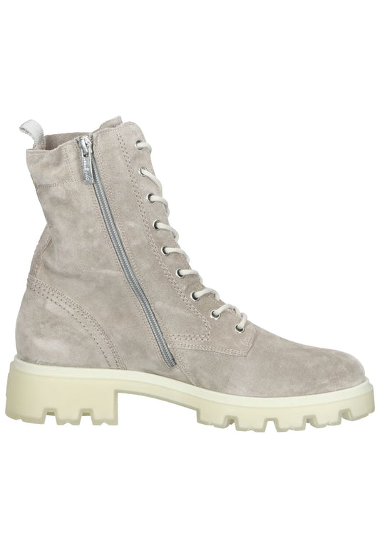 Paul Green Stiefelette Veloursleder Hellgrau