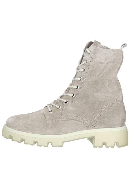 Paul Green Stiefelette Veloursleder Hellgrau