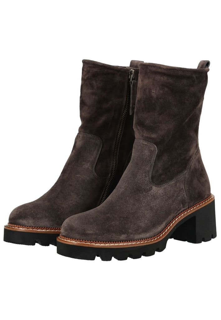 Paul Green Stiefelette Veloursleder Mocca