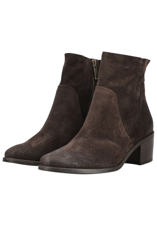 Paul Green Stiefelette Veloursleder Mocca