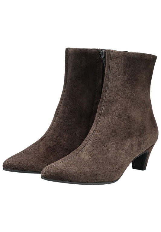 Paul Green Stiefelette Veloursleder Mocca