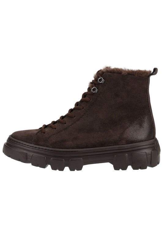 Paul Green Stiefelette Veloursleder Mocca Warmfutter