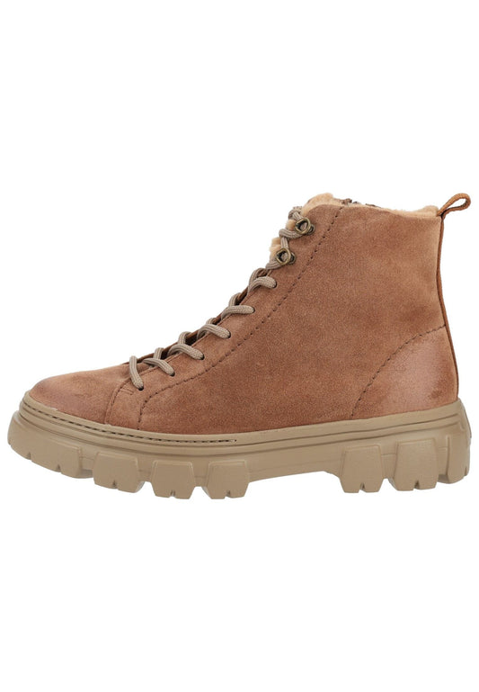 Paul Green Stiefelette Veloursleder Nut Warmfutter