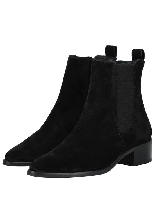 Paul Green Stiefelette Veloursleder Schwarz