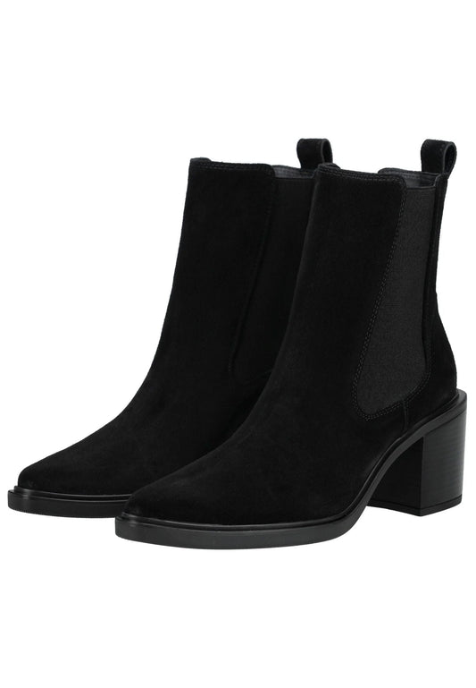 Paul Green Stiefelette Veloursleder Schwarz