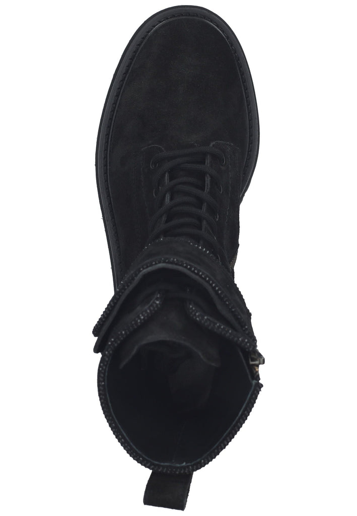 Paul Green Stiefelette Veloursleder Schwarz