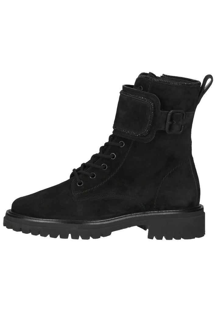 Paul Green Stiefelette Veloursleder Schwarz
