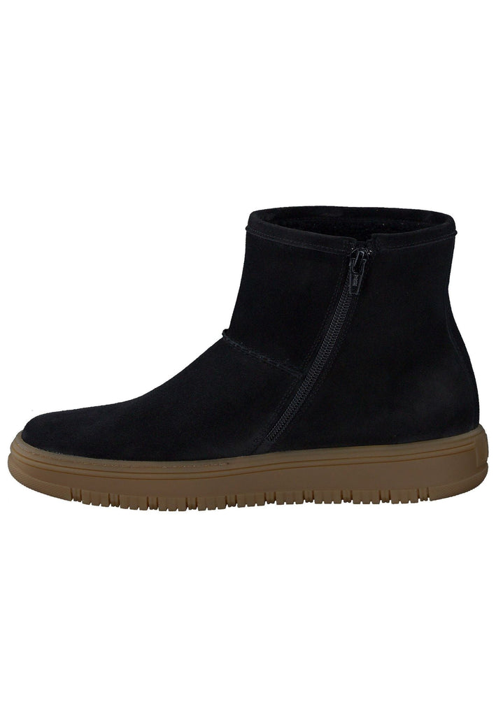 Paul Green Stiefelette Veloursleder Schwarz Warmfutter
