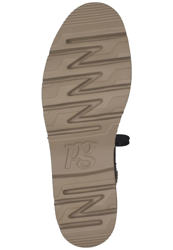 Paul Green Stiefelette Veloursleder Schwarz Warmfutter