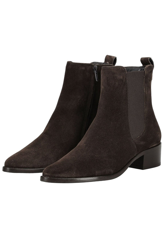 Paul Green Stiefelette Veloursleder/Textil Mocca