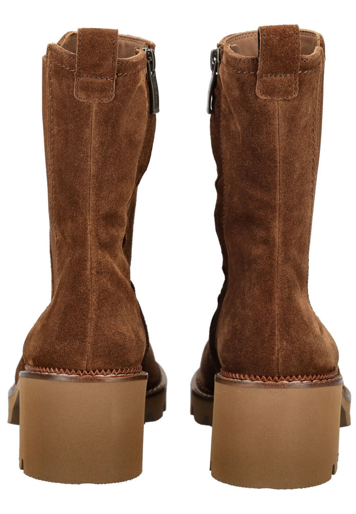 Paul Green Stiefelette Veloursleder toffee