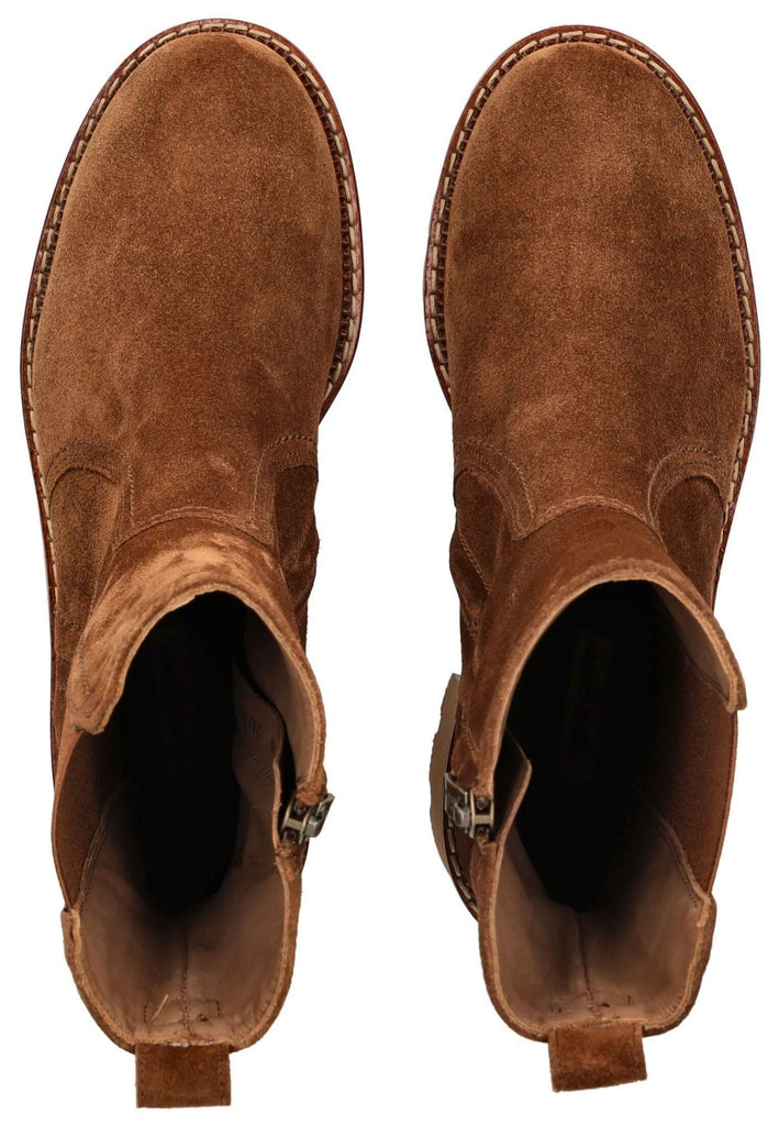 Paul Green Stiefelette Veloursleder toffee