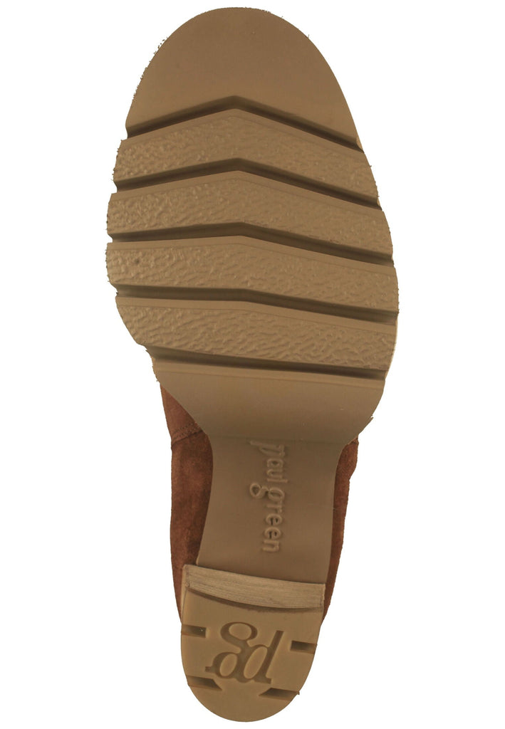 Paul Green Stiefelette Veloursleder Toffee