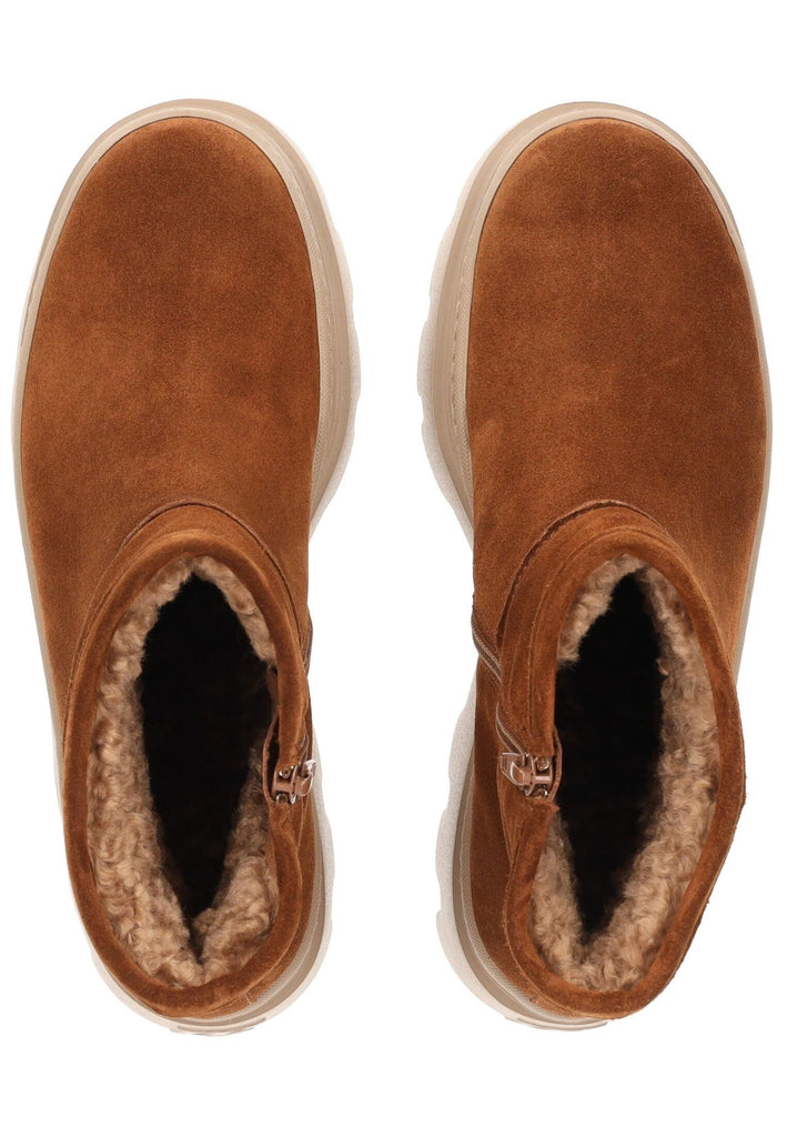 Paul Green Stiefelette Veloursleder Toffee Warmfutter