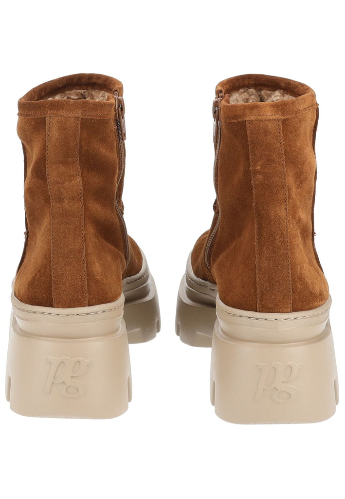 Paul Green Stiefelette Veloursleder Toffee Warmfutter