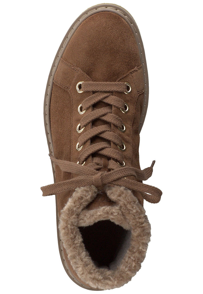 Paul Green Stiefelette Veloursleder Toffee Warmfutter