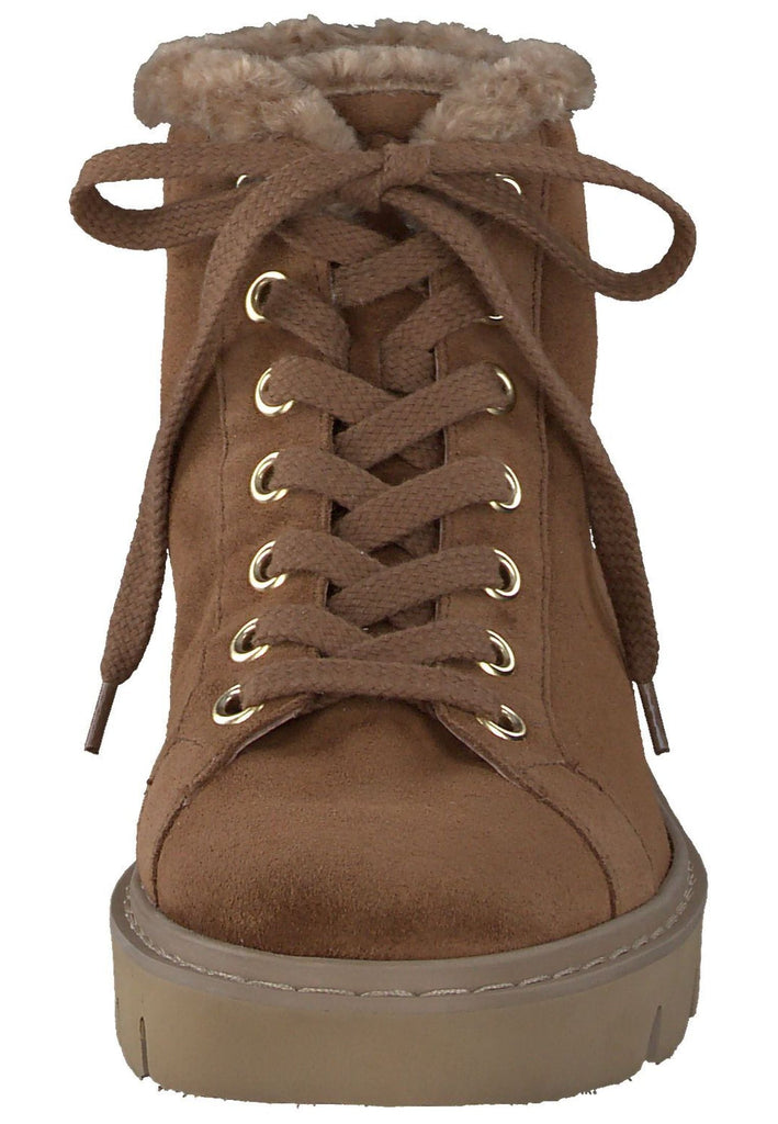 Paul Green Stiefelette Veloursleder Toffee Warmfutter