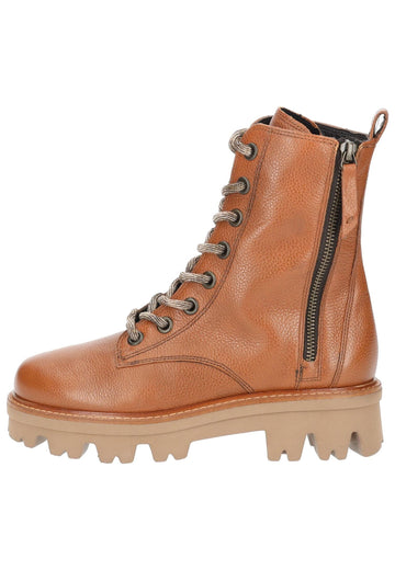 Stiefeletten Paul Green Stiefelette Glattleder Cognac
