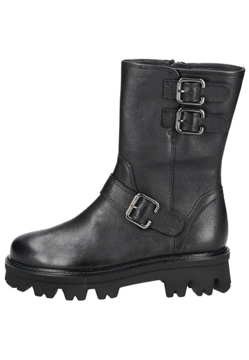 Stiefeletten Paul Green Stiefelette Glattleder Schwarz