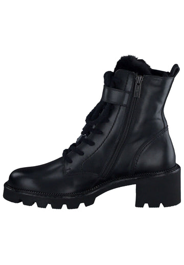 Stiefeletten Paul Green Stiefelette Glattleder Schwarz Warmfutter