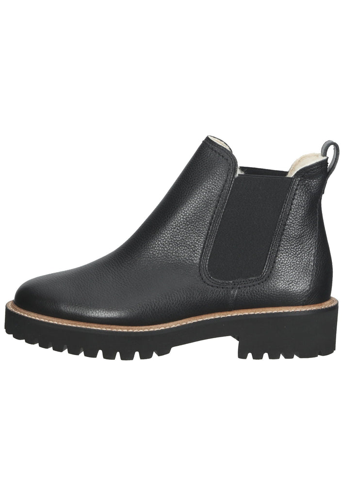 Stiefeletten Paul Green Stiefelette Glattleder Schwarz Warmfutter