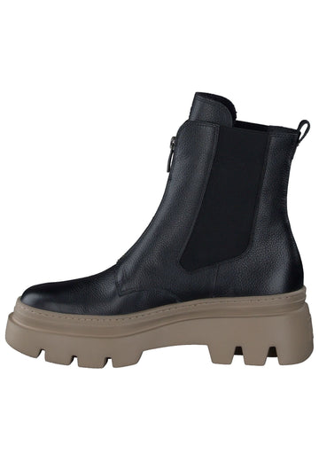 Stiefeletten Paul Green Stiefelette Leder/Textil Schwarz/Braun